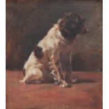 20th Century British School A liver and white springer spaniel Oil on canvas 34.