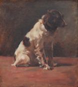 20th Century British School A liver and white springer spaniel Oil on canvas 34.