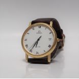 A Gentleman's 18ct yellow gold Omega De Ville wristwatch,