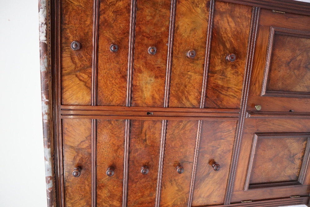 A Victorian marble topped walnut side cabinet, - Image 7 of 8