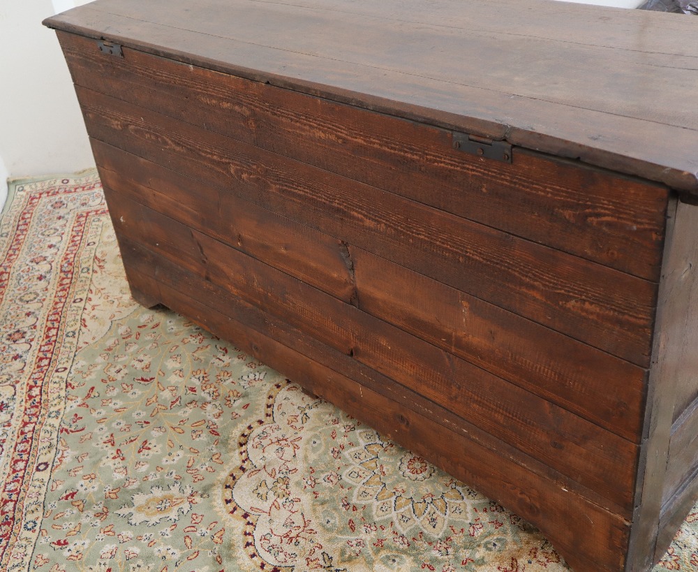 A large 18th century oak coffer, - Image 6 of 6