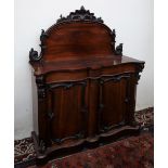 A Victorian rosewood chiffonier,