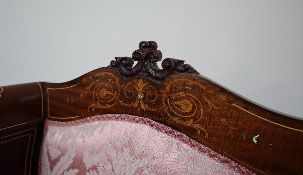 An Edwardian mahogany elbow chair, with a carved, - Image 4 of 13