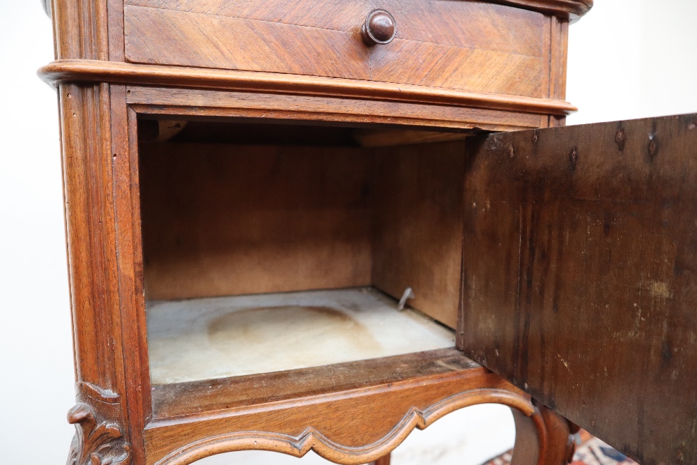 A French marble topped side cabinet, - Image 4 of 9