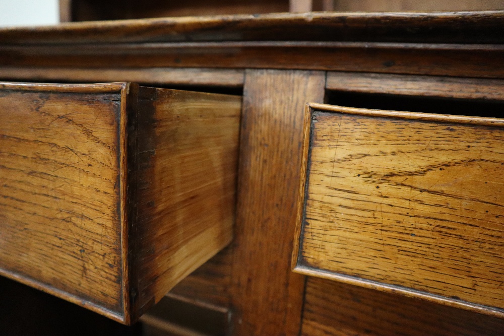 An 18th century and later oak dresser, - Image 9 of 12