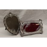 A modern Britannia standard silver photograph frame, decorated with bell flowers 19cm x 11.