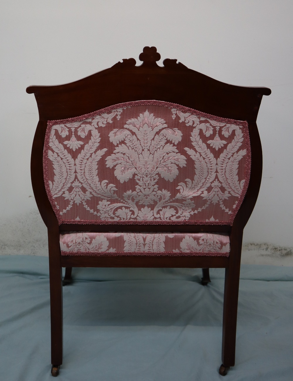 An Edwardian mahogany elbow chair, with a carved, - Image 11 of 13