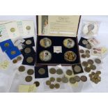 Windsor Mint - Portraits of a Princess, a set of four gold plated and Swarovski medallions, cased,