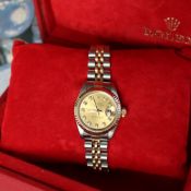 A Lady's steel and gold Rolex wristwatch,