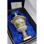 A Coalport Royal Wedding vase and cover, for Princess Anne and Mark Phillips at Westminster Abbey,