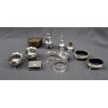 A set of three Victorian silver napkin rings, London, 1863 and 1864, Chawner & Co.