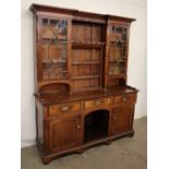 An 18th century and later oak dresser,