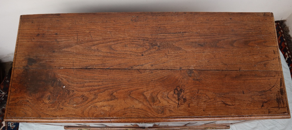 An 18th century oak coffer, - Image 3 of 11