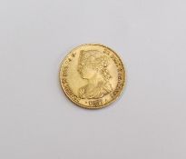 An 1857 Spanish 100 Reales,