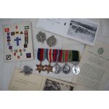 A set of five World War II medals including The 1939-1945 Star, The France and Germany Star,