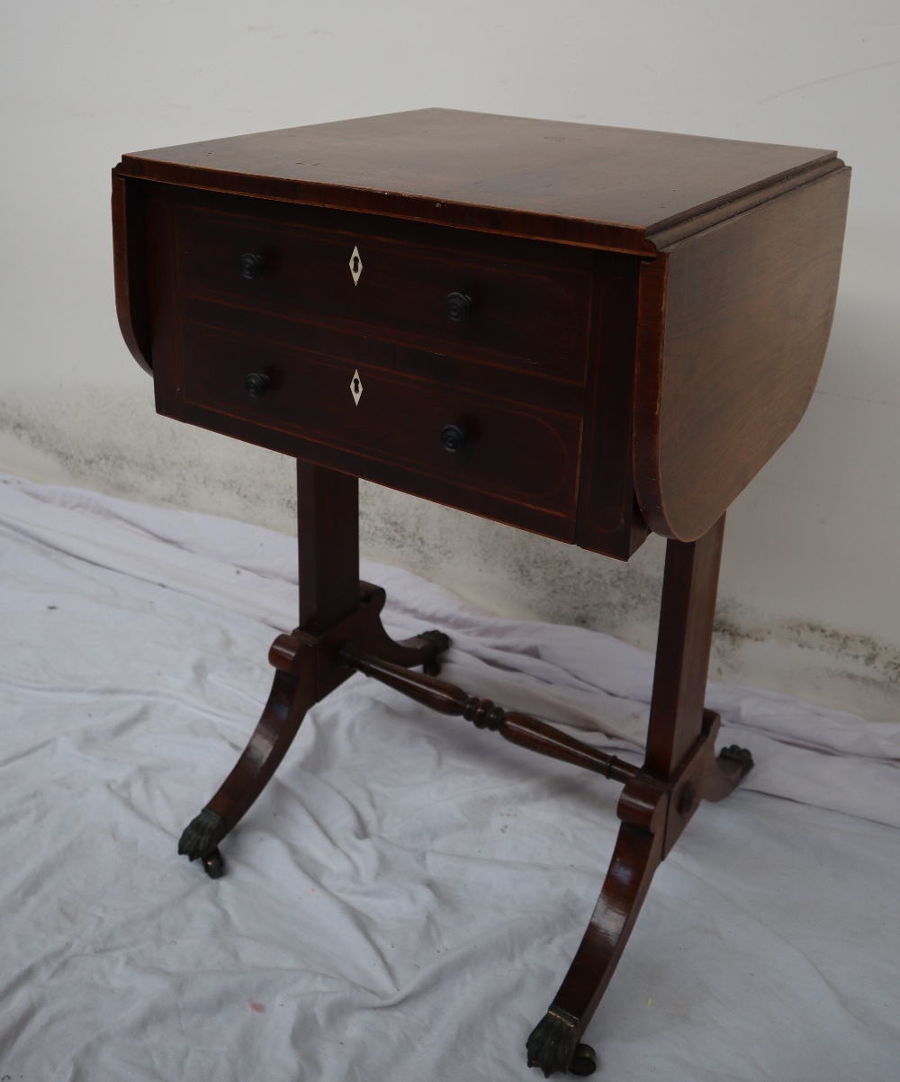 A 19th century rosewood work table, - Image 7 of 7