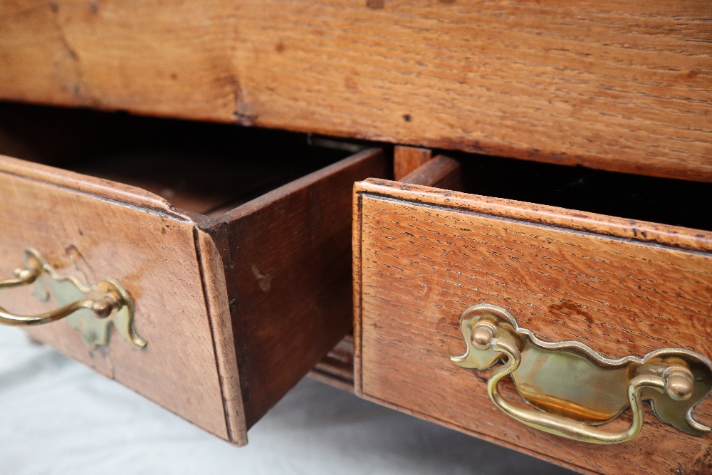 An 18th century oak coffer, - Image 8 of 11