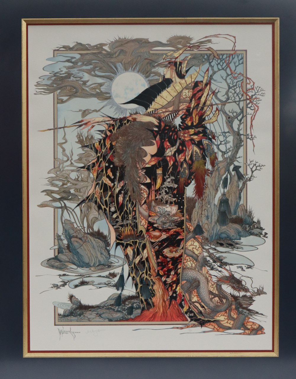 J C Graham Illingworth Wizardry A limited edition silkscreen print, No.196/295 Signed 73.5 x 54. - Image 2 of 11