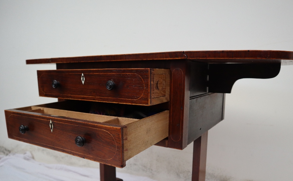 A 19th century rosewood work table, - Image 3 of 7