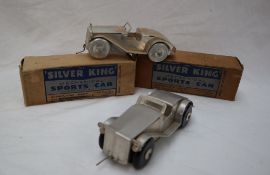 Bilbax Toys - The Silver King, a mechanical sports car with an aluminium body, boxed,