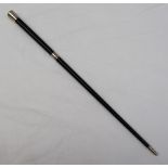 A George V silver mounted and ebony conductors baton, London, 1925, Ebenezar Newman & Co., 52.