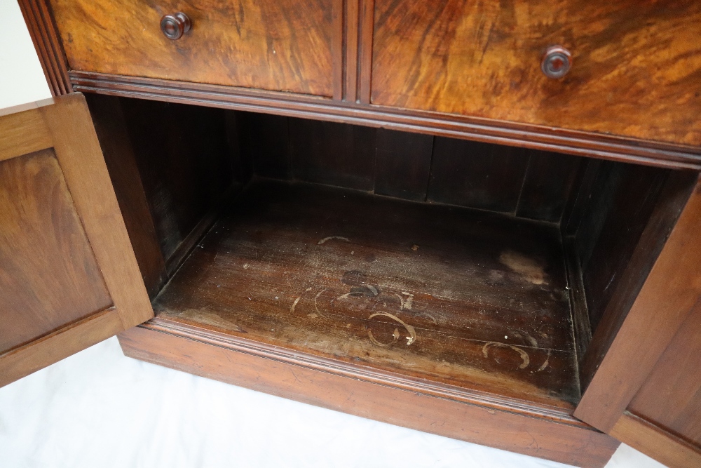 A Victorian marble topped walnut side cabinet, - Image 6 of 8
