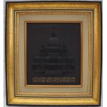 Wedgwood black basalt plaque of St Paul's Cathedral, limited edition No.