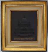 Wedgwood black basalt plaque of St Paul's Cathedral, limited edition No.