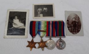William Joseph Ward - a set of four World War II medals, including The 1939-194 Star,
