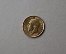 A George V gold half sovereign dated 1914