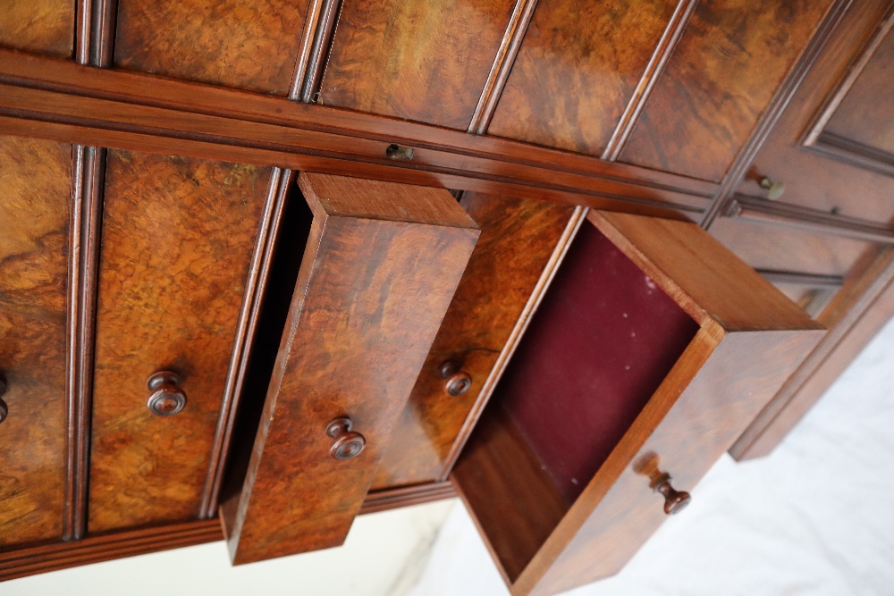 A Victorian marble topped walnut side cabinet, - Image 5 of 8