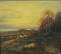 20th century British School Hauling logs Oil on board Together with a collection of paintings and