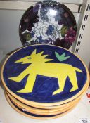 Sundry decorative pottery plates