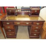 An Edwardian mahogany desk,