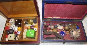 A collection of assorted buttons, coins,