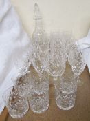 Assorted Royal Doulton crystal glasses etc