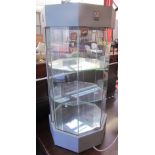 A tabletop display cabinet of octagonal shape