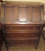 A 20th century oak bureau