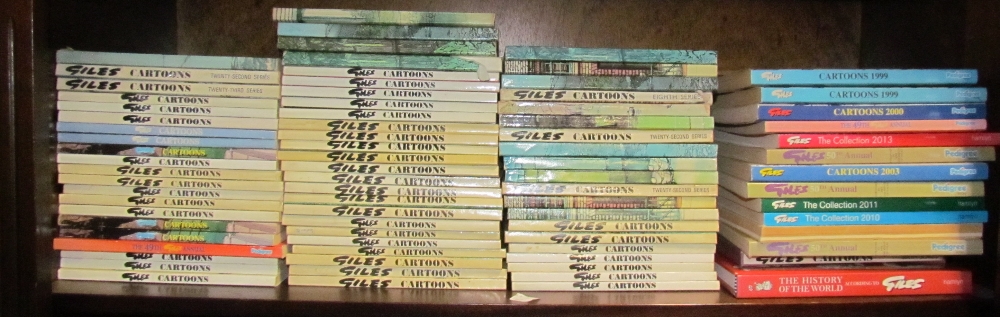 A large collection of Giles Annuals together with Historical books, stamp books, magazines, - Bild 2 aus 5