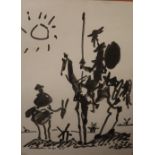 After Pablo Picasso Don Quixote A print Together with a collection of paintings and prints
