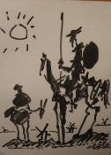 After Pablo Picasso Don Quixote A print Together with a collection of paintings and prints