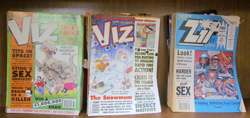 A collection of Viz and Zit magazines