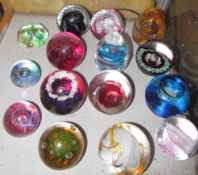 A collection of Caithness paperweights