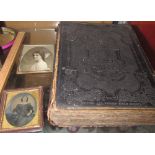 A 19th century leather bound bible,