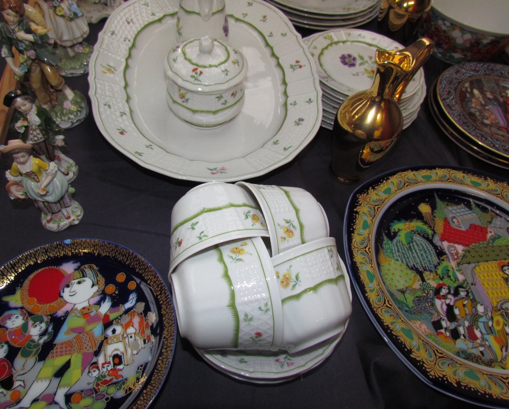 A Heinrich floral decorated part tea and dinner service together with Russian Fairy Tales plates, - Image 2 of 3