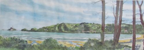 David Hawkins Mumbles from Swansea Watercolour Together with a collection of pictures and prints