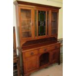 An Edwardian oak kitchen dresser,