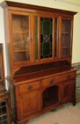 An Edwardian oak kitchen dresser,