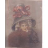 After Frank Stromberg Head and shoulders portrait of a lady A print Signed in pencil to the