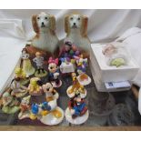 A set of six Royal Doulton Mickey Mouse figures for the 70 years,